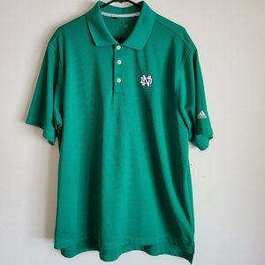 North Dakota State University Adidas Climalite Mens Size XL Shirt Green